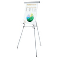 Universal 3-Leg Telescoping Easel with Pad Retainer, Adjusts 34" to 64", Aluminum, Silver
