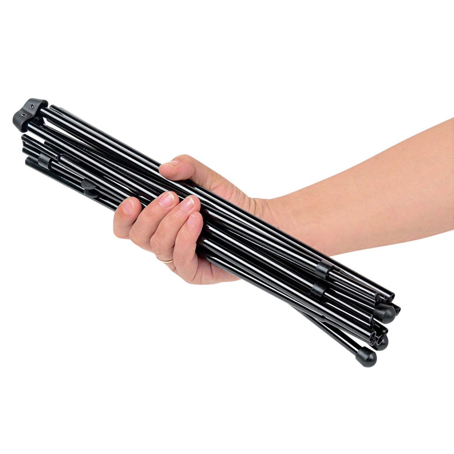 Universal Heavy-Duty Instant Setup Foldaway Easel, Adjusts 25" to 63" High, Aluminum, Black