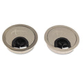 Alera Valencia Series Optional Grommets, 2.63" Diameter, Silver Metal, 2/Pack