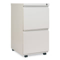 Alera File Pedestal with Full-Length Pull, Left or Right, 2 Legal/Letter-Size File Drawers, Light Gray, 14.96" x 19.29" x 27.75"