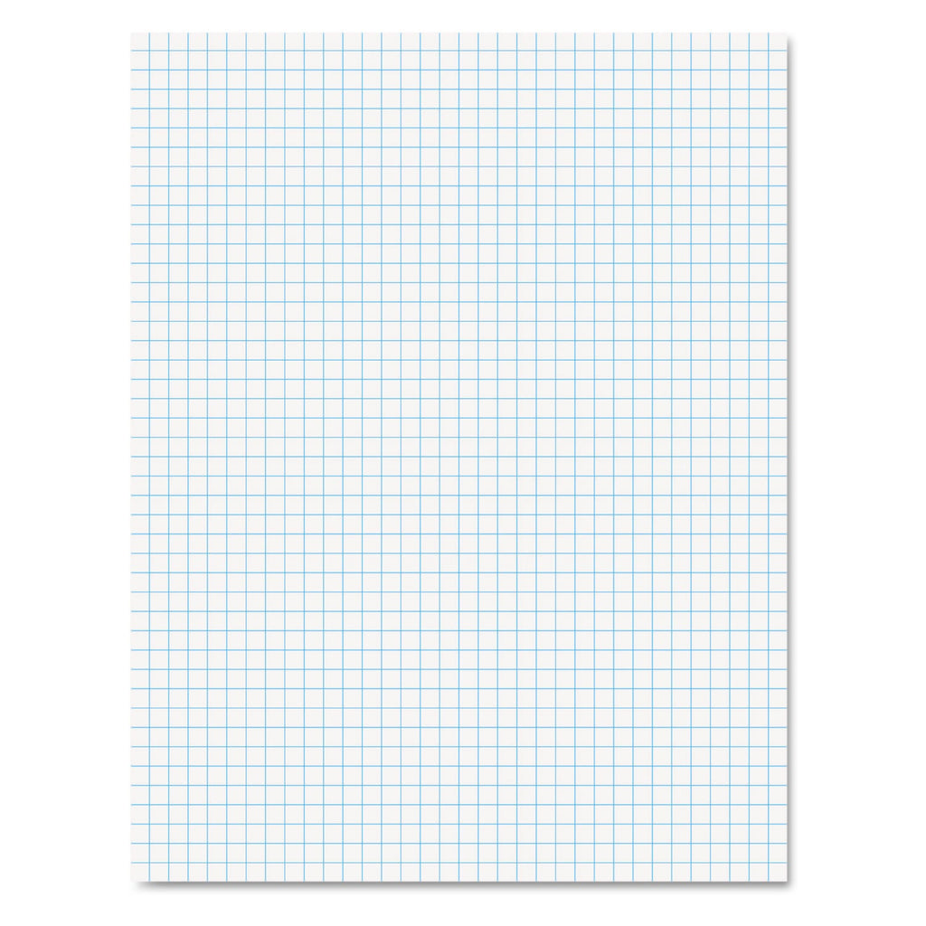Ampad Quadrille Pads, Quadrille Rule (4 sq/in), 50 White (Heavyweight 20 lb Bond) 8.5 x 11 Sheets