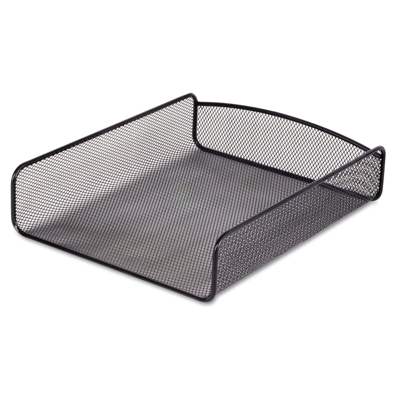 Safco Onyx Desk Tray, 1 Section, Letter Size Files, 9.25" x 11.75" x 2.5", Black