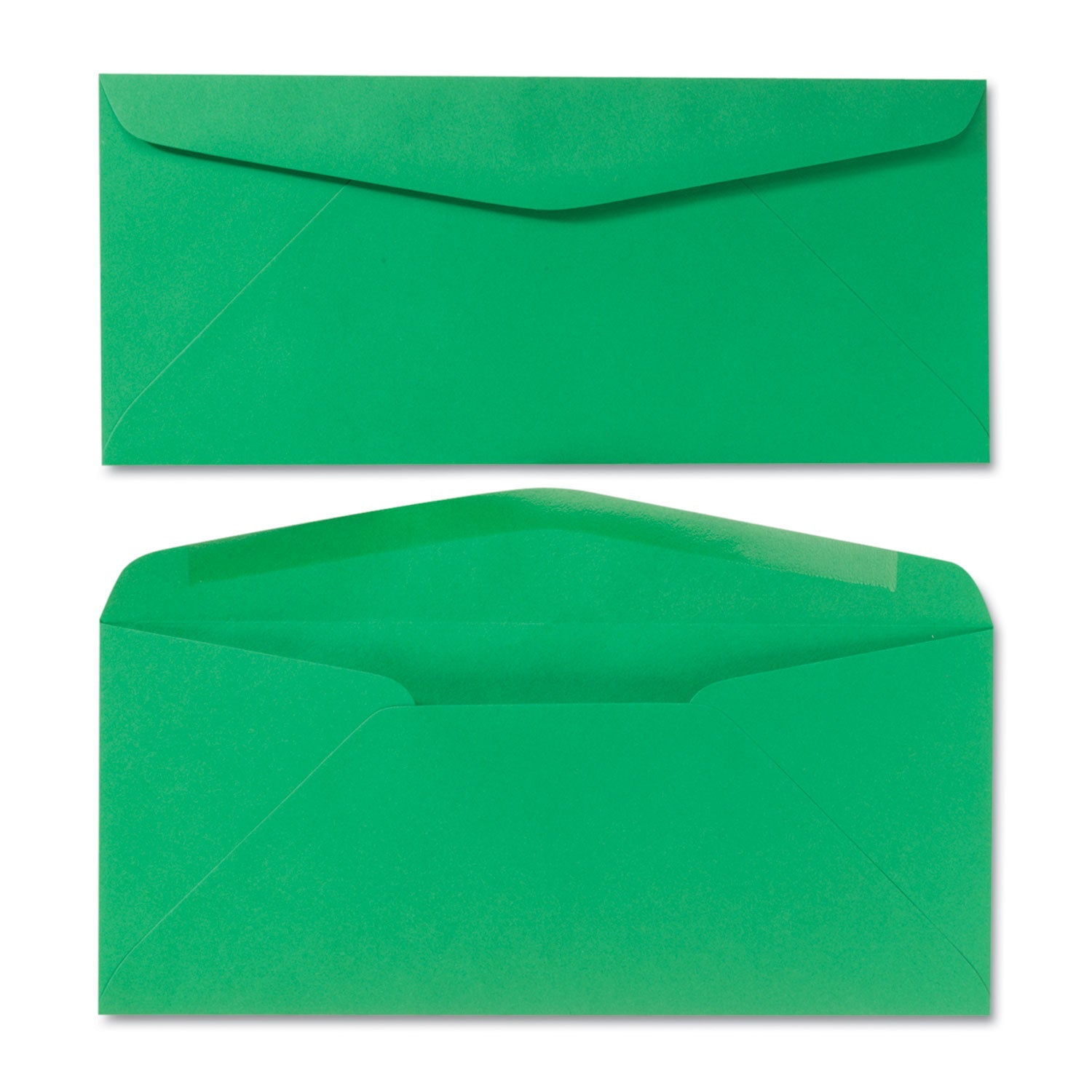 Quality Park Colored Envelope, #10, Commercial Flap, Gummed Closure, 4.13 x 9.5, Green, 25/Pack