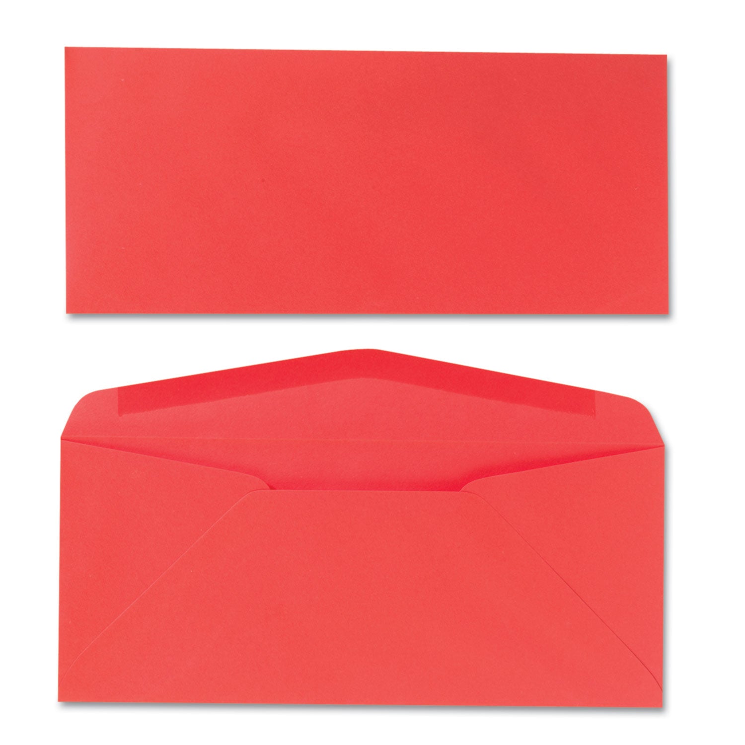 Quality Park Colored Envelope, #10, Commercial Flap, Gummed Closure, 4.13 x 9.5, Red, 25/Pack
