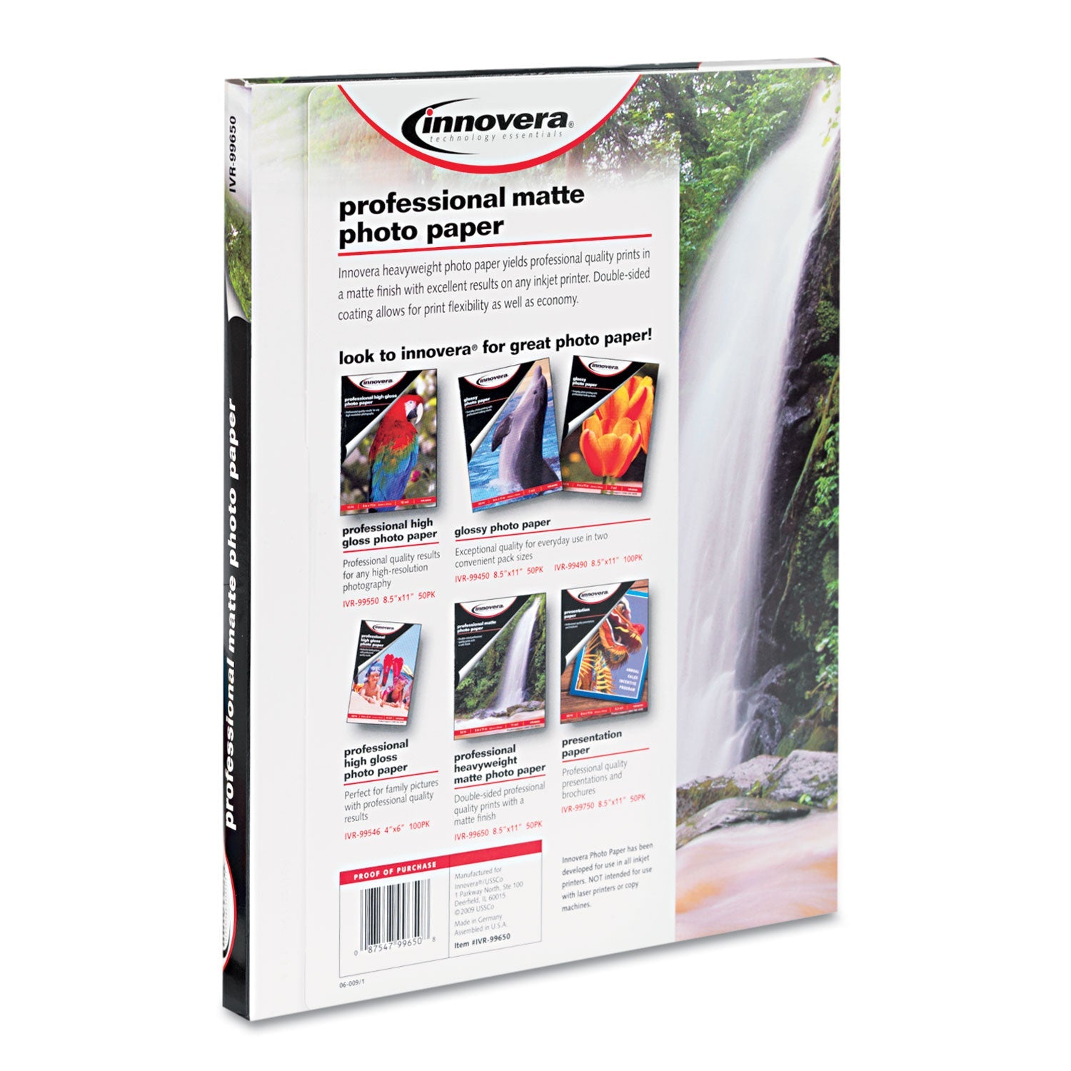 Innovera Heavyweight Photo Paper, 11 mil, 8.5 x 11, Matte White, 50/Pack