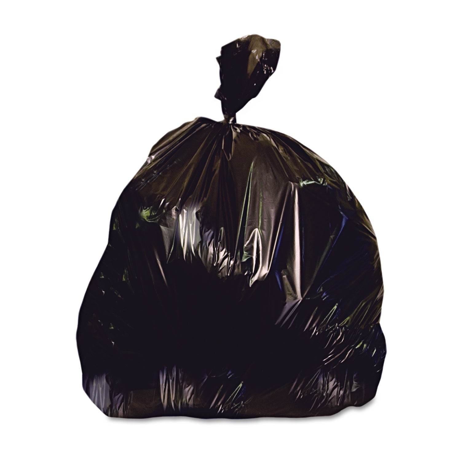 Heritage Low-Density Repro Can Liner, 56 gal, 1.5 mil, 43" x 47", Black, 100/Carton