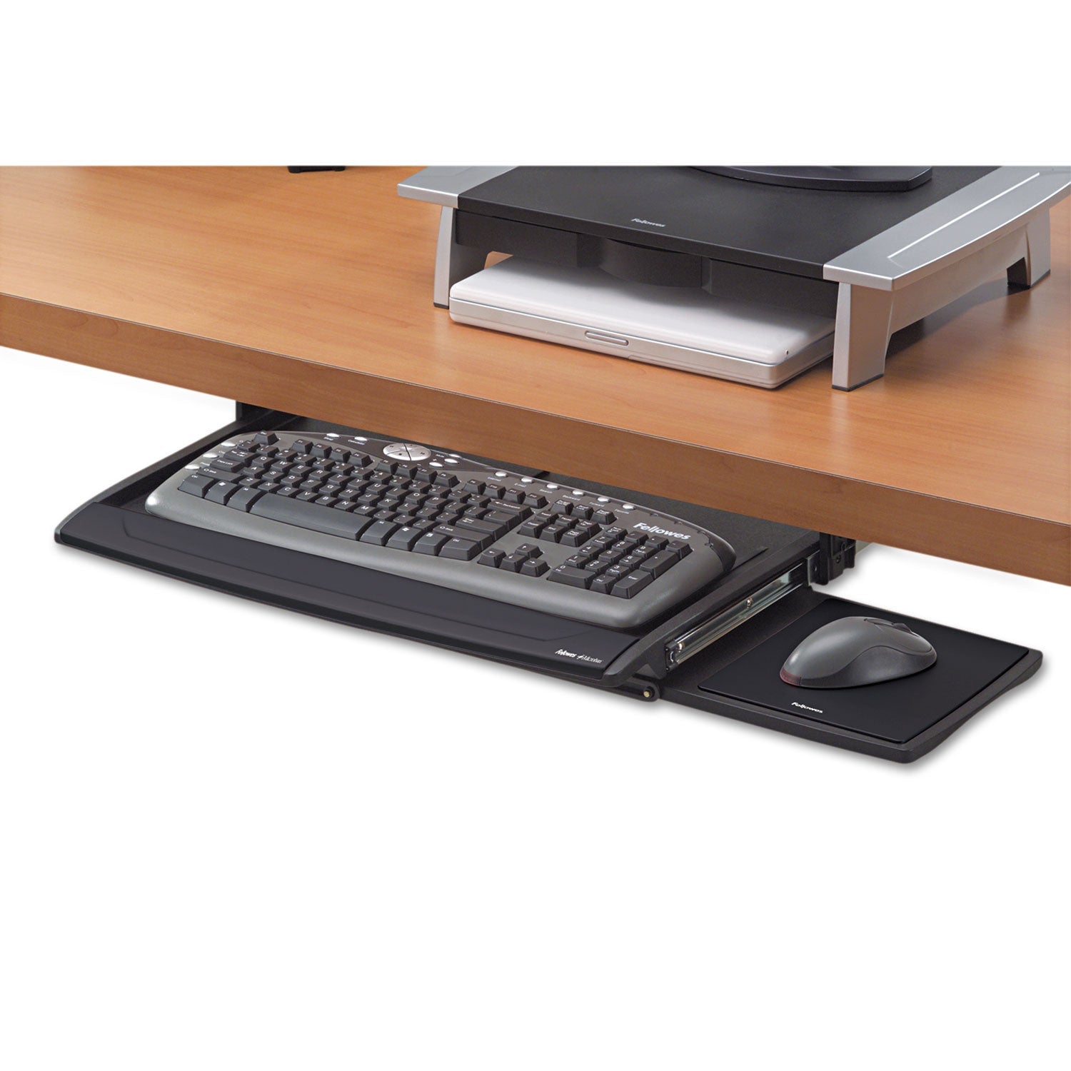 Fellowes Deluxe Keyboard Drawer, 20.5w x 11.13d, Black