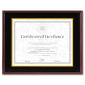 DAX Hardwood Document/Certificate Frame w/Mat, 11 x 14, 8.5 x 11, Mahogany