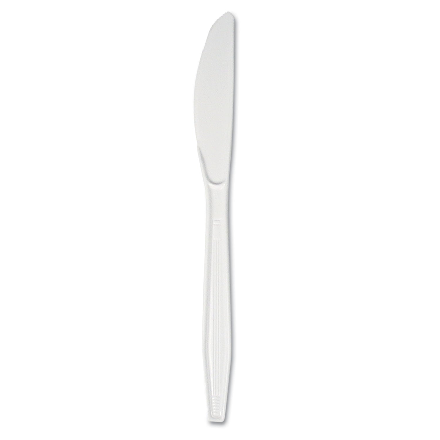 Boardwalk Mediumweight Polystyrene Cutlery, Knife, White, 100/Box
