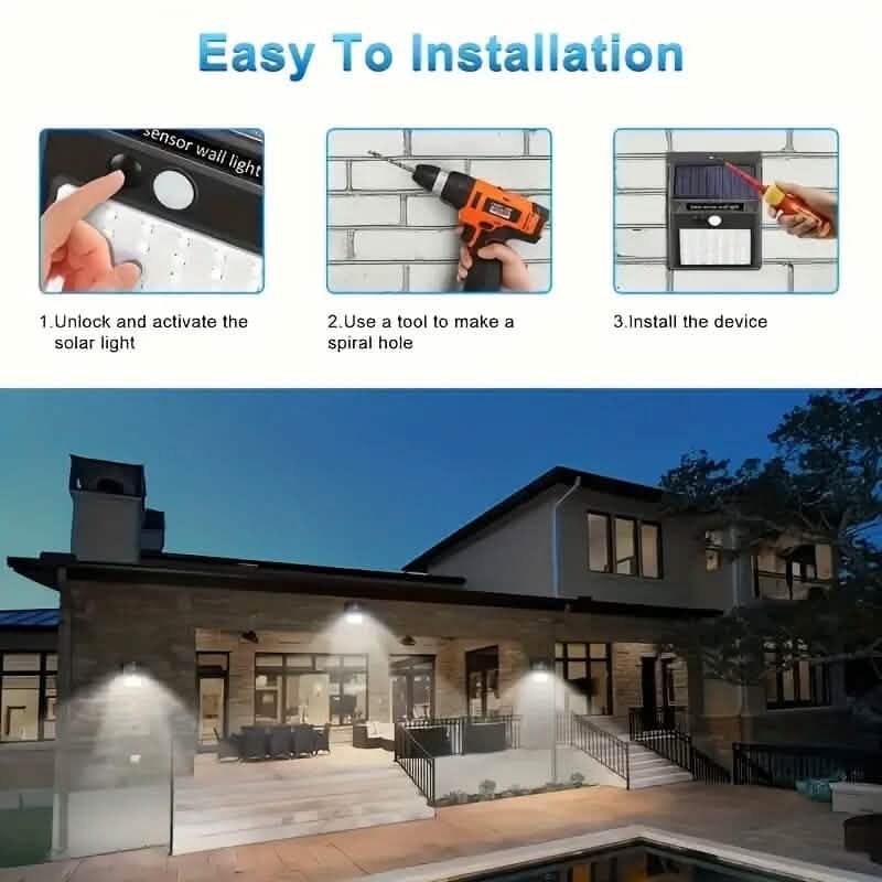 118 LED Ultra-Bright Solar Security Outdoor Lights