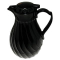 Hormel Poly Lined Carafe, Swirl Design, 40 oz, Black