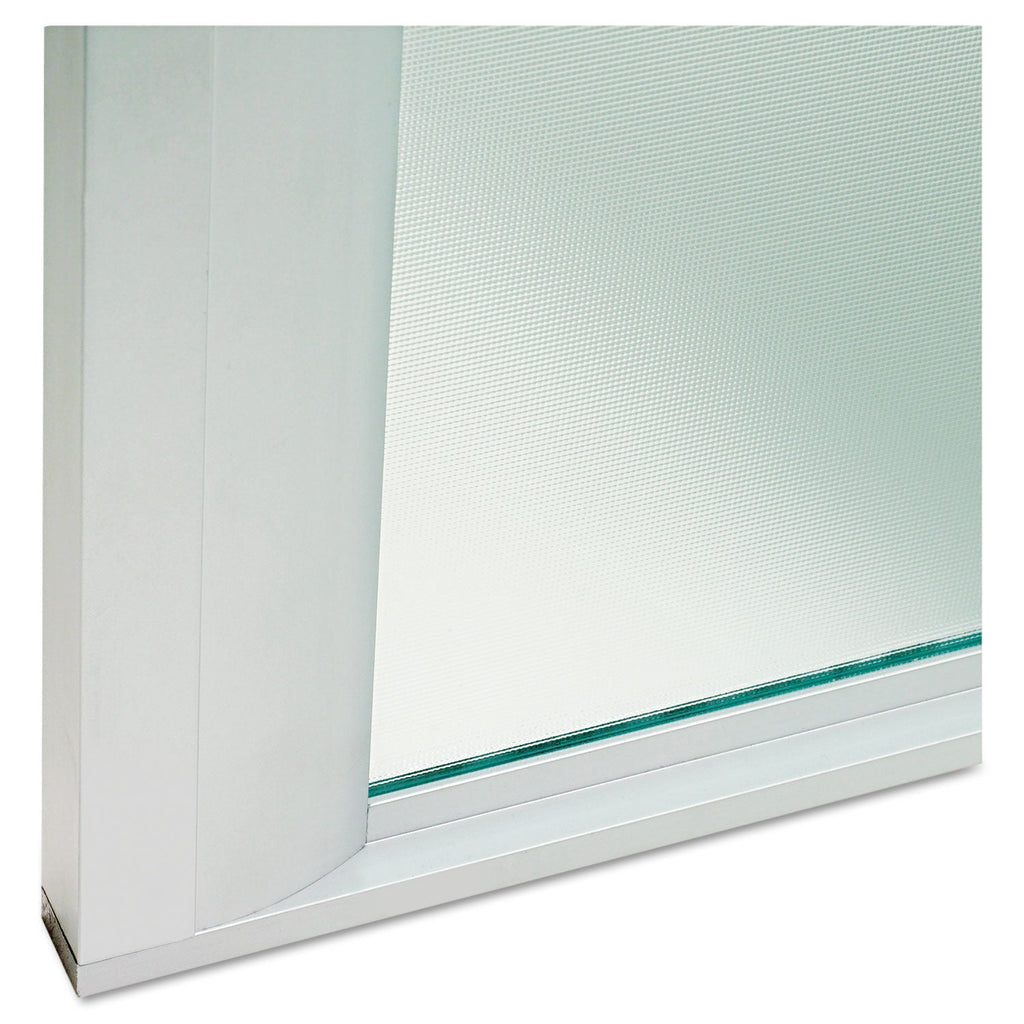 Alera Glass Door Set With Silver Frame For 72" Wide Hutch, 17w x 16h, Clear, 4 Doors/Set