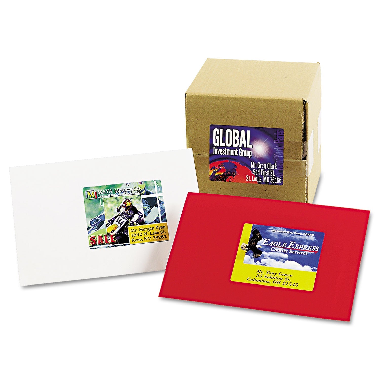 Avery Vibrant Laser Color-Print Labels w/ Sure Feed, 3 x 3.75, White, 150/PK