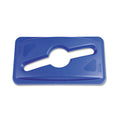Rubbermaid Slim Jim Single Stream Recycling Top for Slim Jim Containers, 12.1w x 21d x 2.75h, Blue