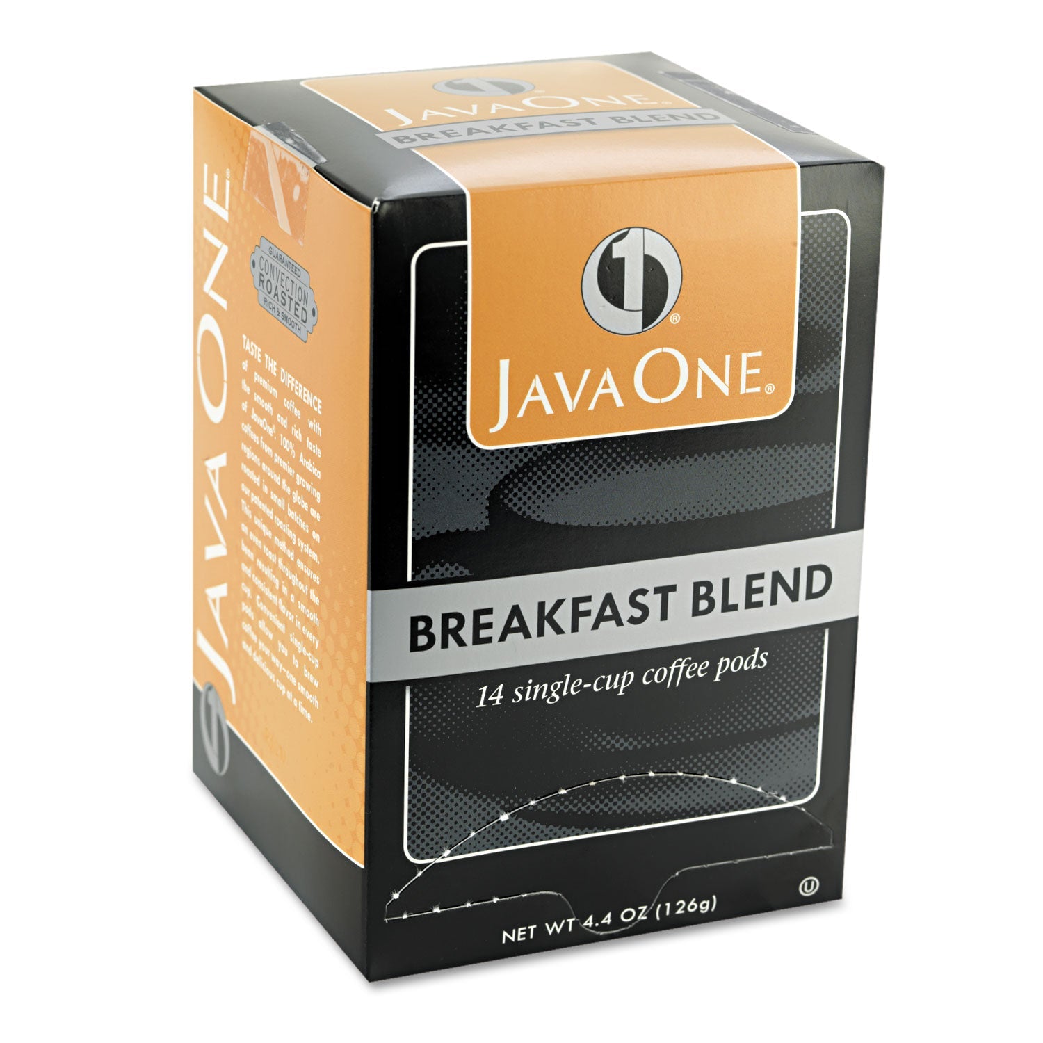 Java One Coffee Pods, Breakfast Blend, Single Cup, 14/Box