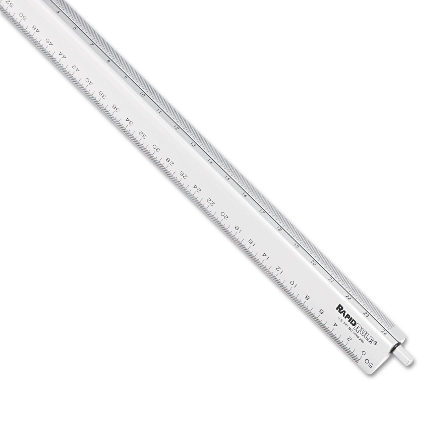 Chartpak Adjustable Triangular Scale Aluminum Engineers Ruler, 12", Long, Silver