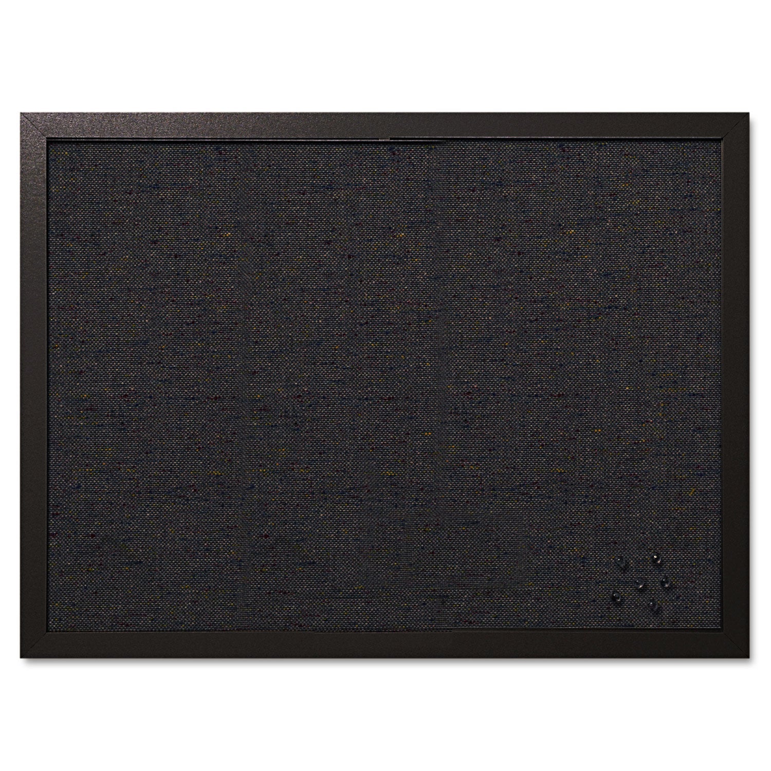 MasterVision Designer Fabric Bulletin Board, 24 x 18, Black Fabric/Black Frame