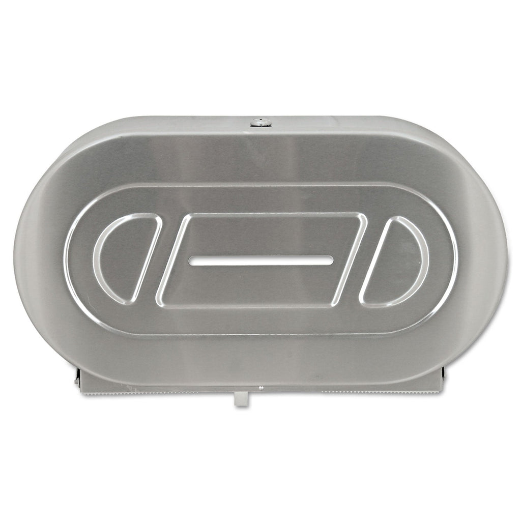 Bobrick Toilet Tissue 2 Roll Dispenser, Jumbo, 20.81 x 5.31 x 11.38, Satin-Finish Stainless Steel
