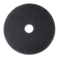 3M Low-Speed High Productivity Floor Pads 7300, 17" Diameter, Black, 5/Carton