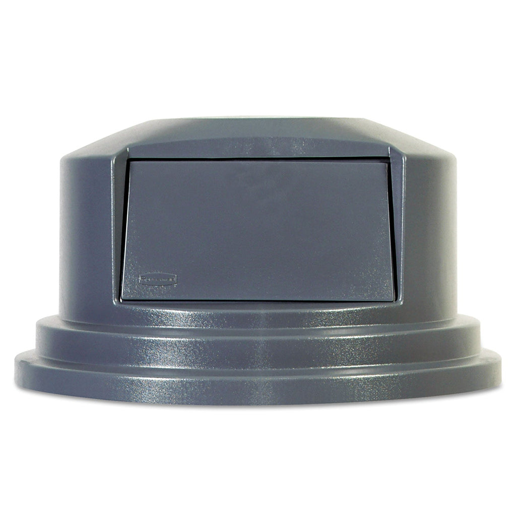 Rubbermaid Round BRUTE Dome Top Lid for 55 gal Waste Containers, 27.25" Diameter, Gray