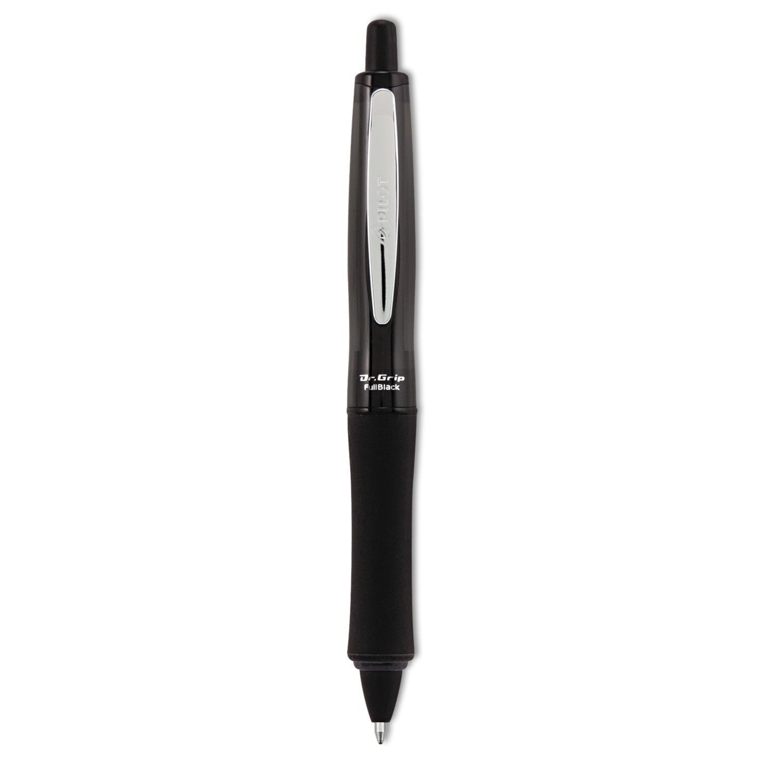 Pilot Dr. Grip FullBlack Advanced Ink Ballpoint Pen, Retractable, Medium 1 mm, Black Ink, Black Barrel