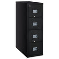 FireKing Patriot by FireKing Insulated Fire File, 1-Hour Fire Protection, 4 Legal-Size File Drawers, Black, 20.75" x 31.63" x 52.75"