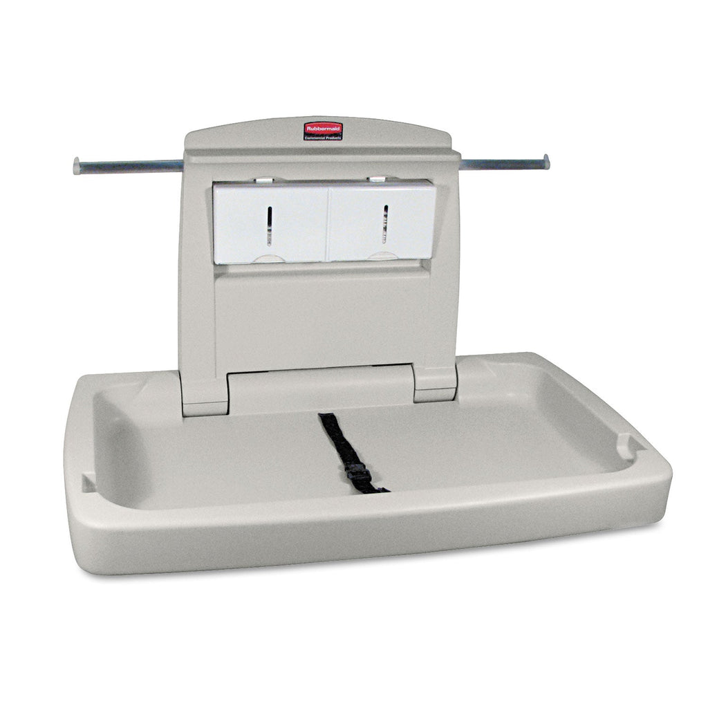 Rubbermaid Sturdy Station 2 Baby Changing Table, 33.5 x 21.5, Platinum