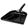 Impact Heavy-Duty Metal Dust Pan, 12 x 14, 20-Gauge Steel, Black