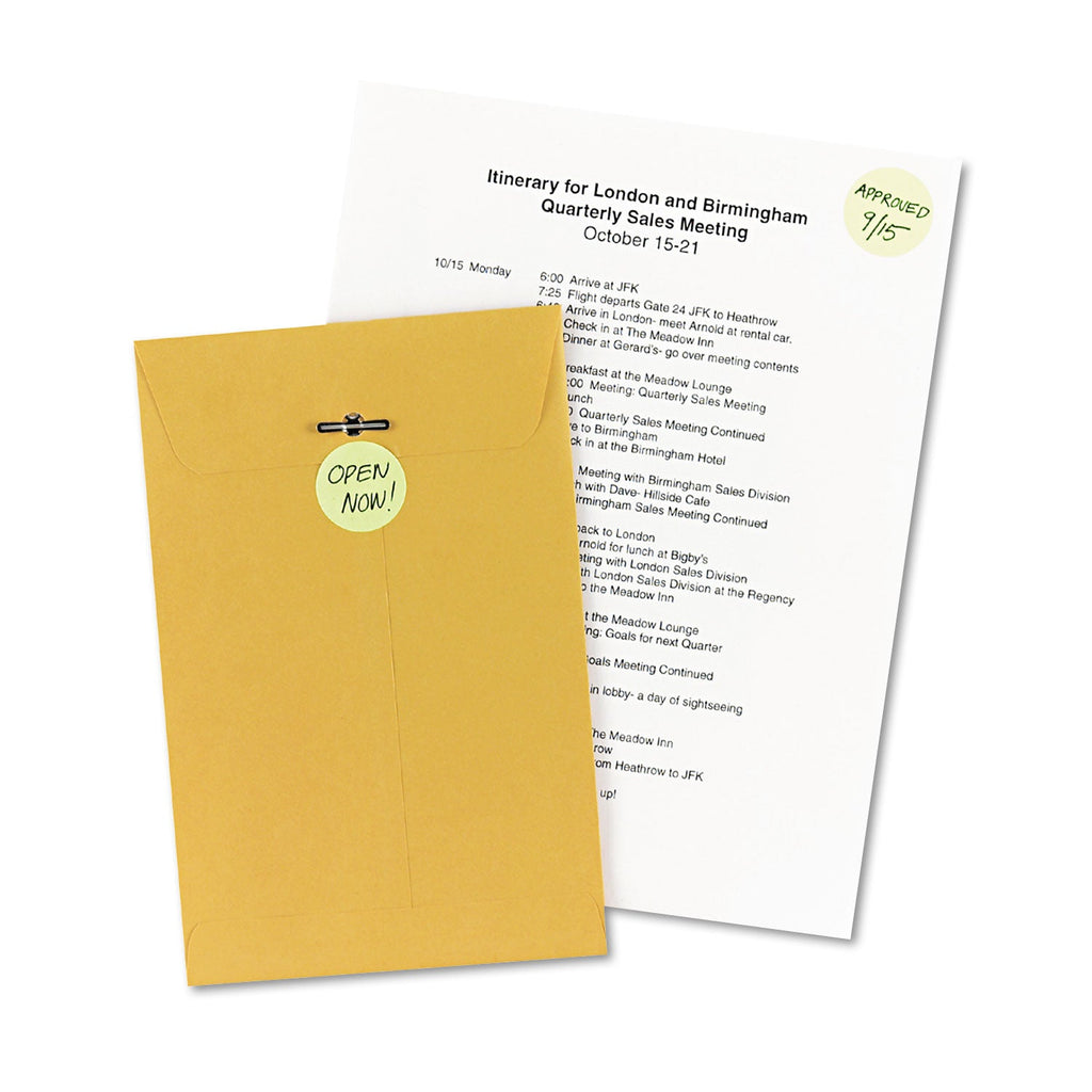 Avery Printable Self-Adhesive Removable Color-Coding Labels, 1.25" dia, Neon Yellow, 8/Sheet, 50 Sheets/Pack, (5499)