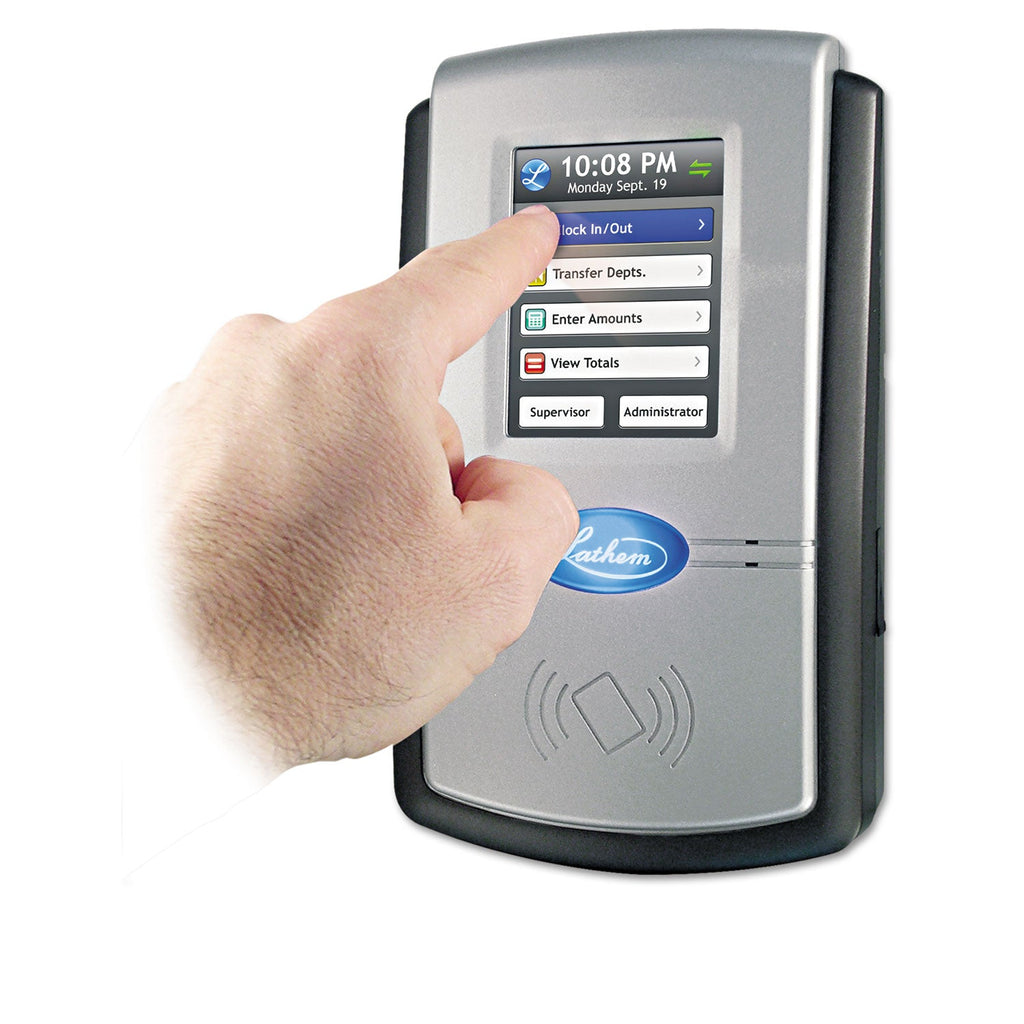 Lathem PC700 Online WiFi TouchScreen Time and Attendance System, LCD Display, Gray
