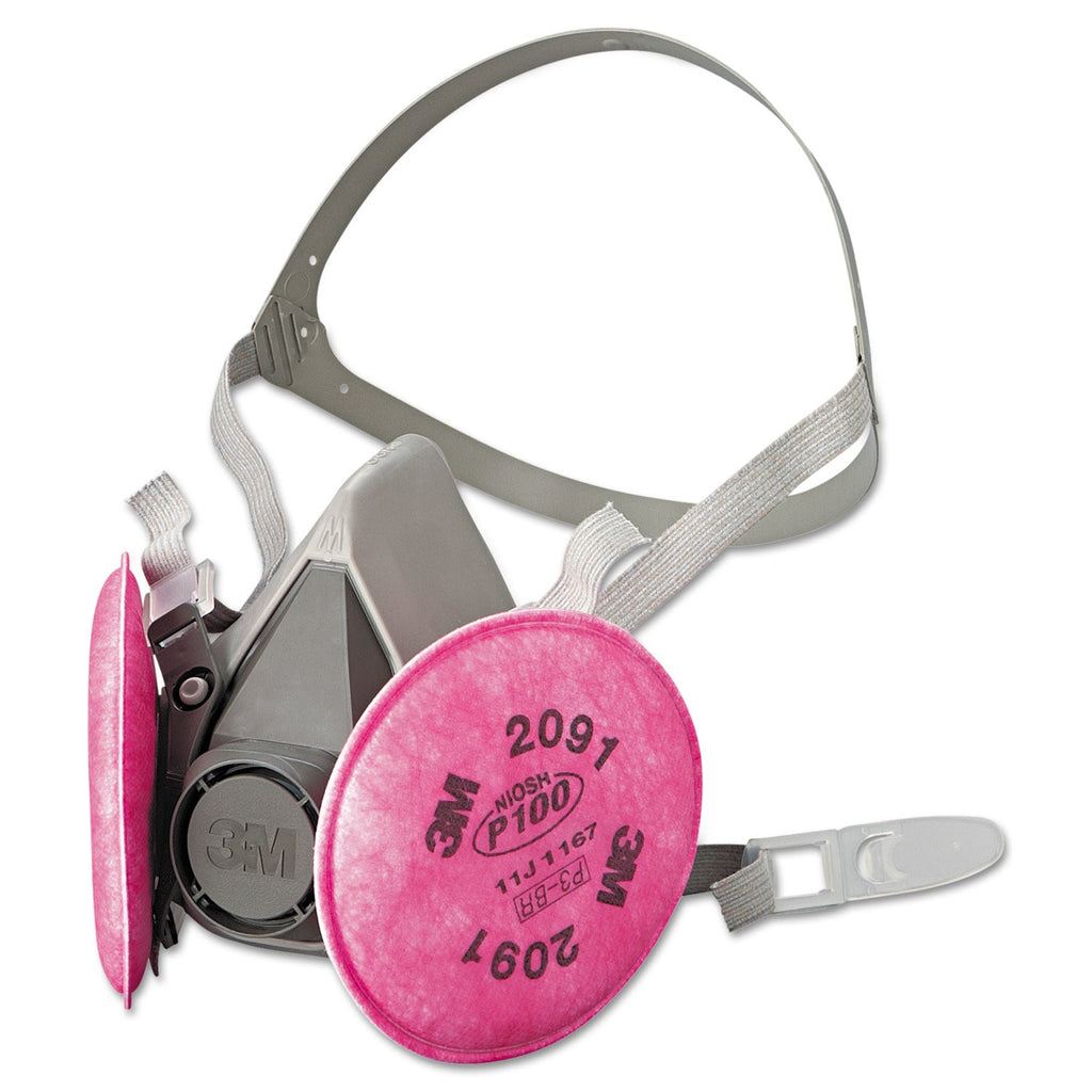 3M Half Facepiece Respirator 6000 Series, Reusable, Medium
