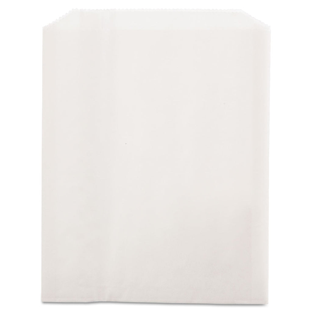 Bagcraft Grease-Resistant Single-Serve Bags, 6" x 7.25", White, 2,000/Carton