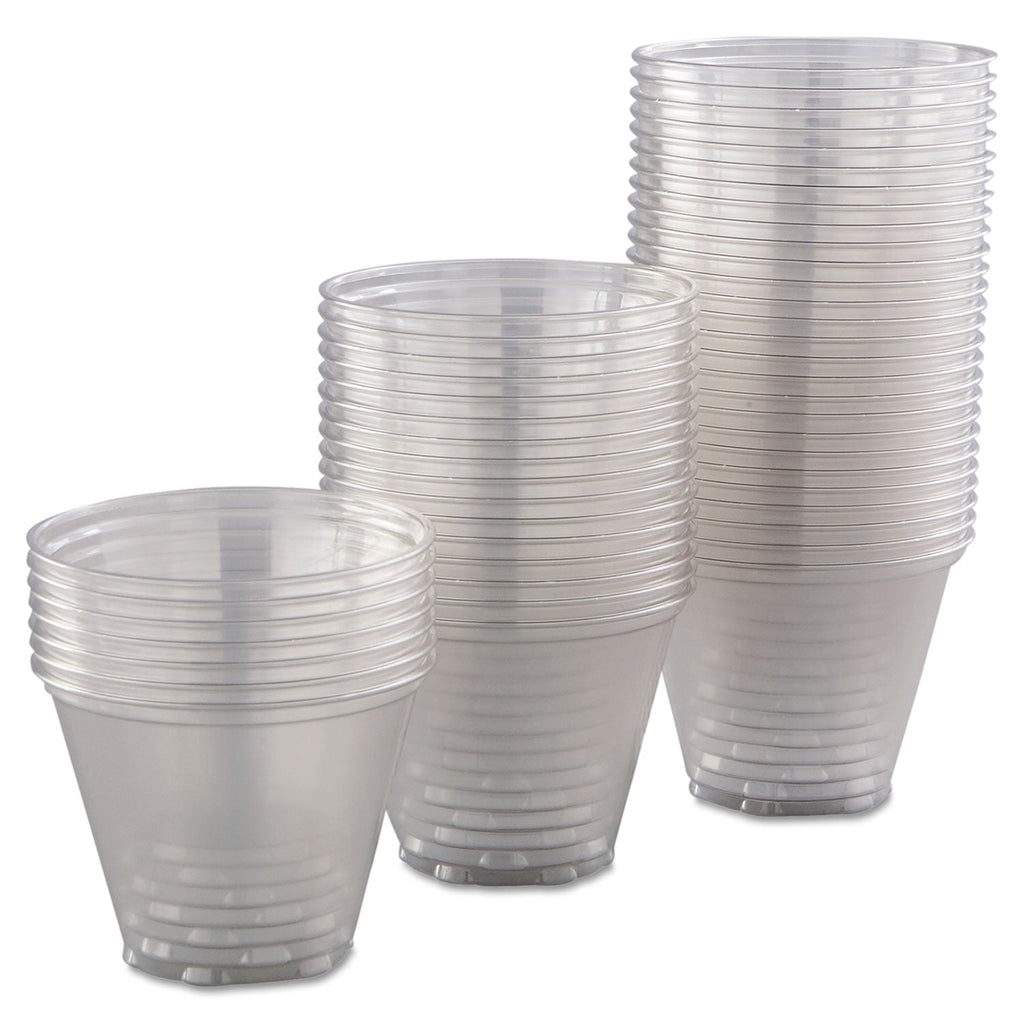 Dart Ultra Clear PET Cups, 9 oz, Squat, 50/Bag, 20 Bags/Carton