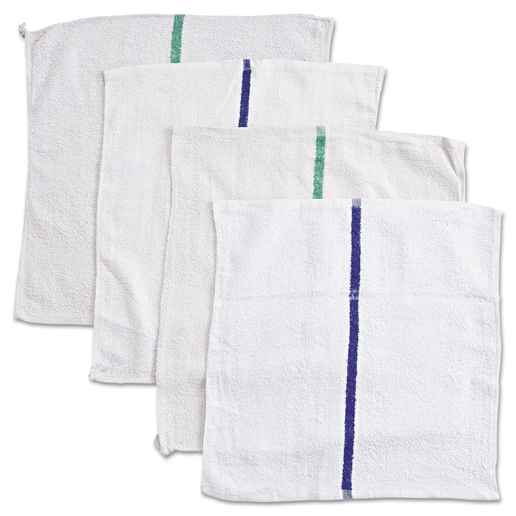 HOSPECO Counter Cloth/Bar Mop, 15.5 x 17, White, Cotton, 60/Carton