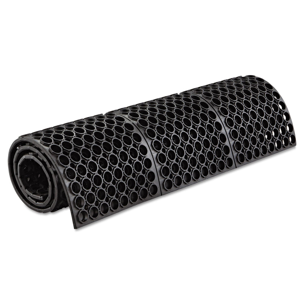 Crown Safewalk Heavy-Duty Anti-Fatigue Drainage Mat, General Purpose, 36 x 60, Black