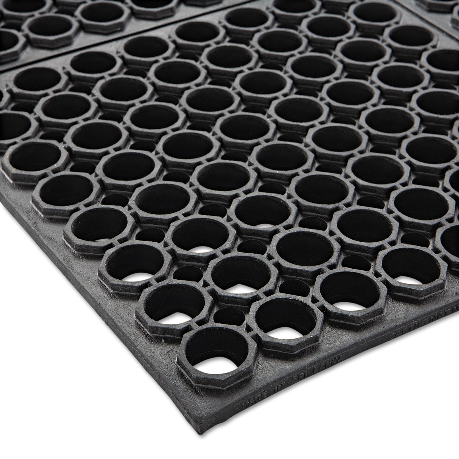 Crown Safewalk Heavy-Duty Anti-Fatigue Drainage Mat, General Purpose, 36 x 60, Black