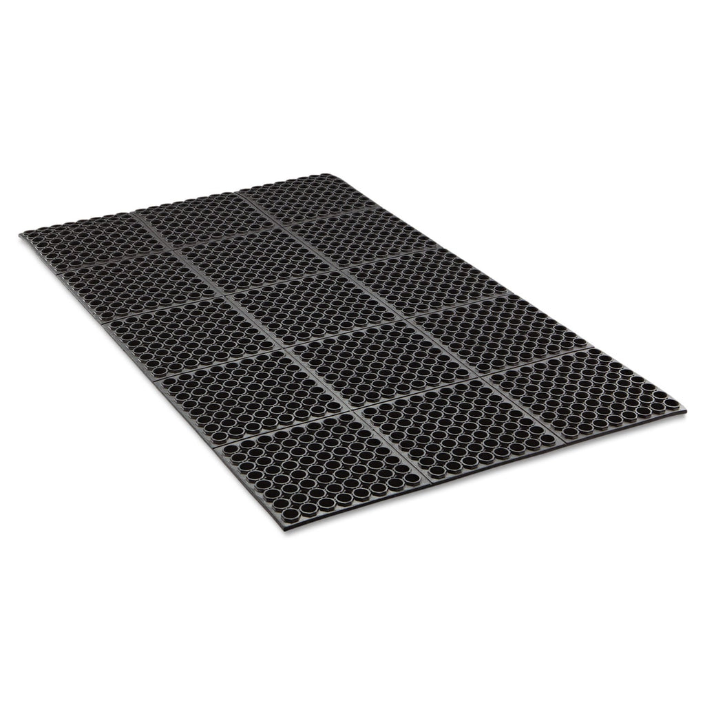 Crown Safewalk Heavy-Duty Anti-Fatigue Drainage Mat, General Purpose, 36 x 60, Black
