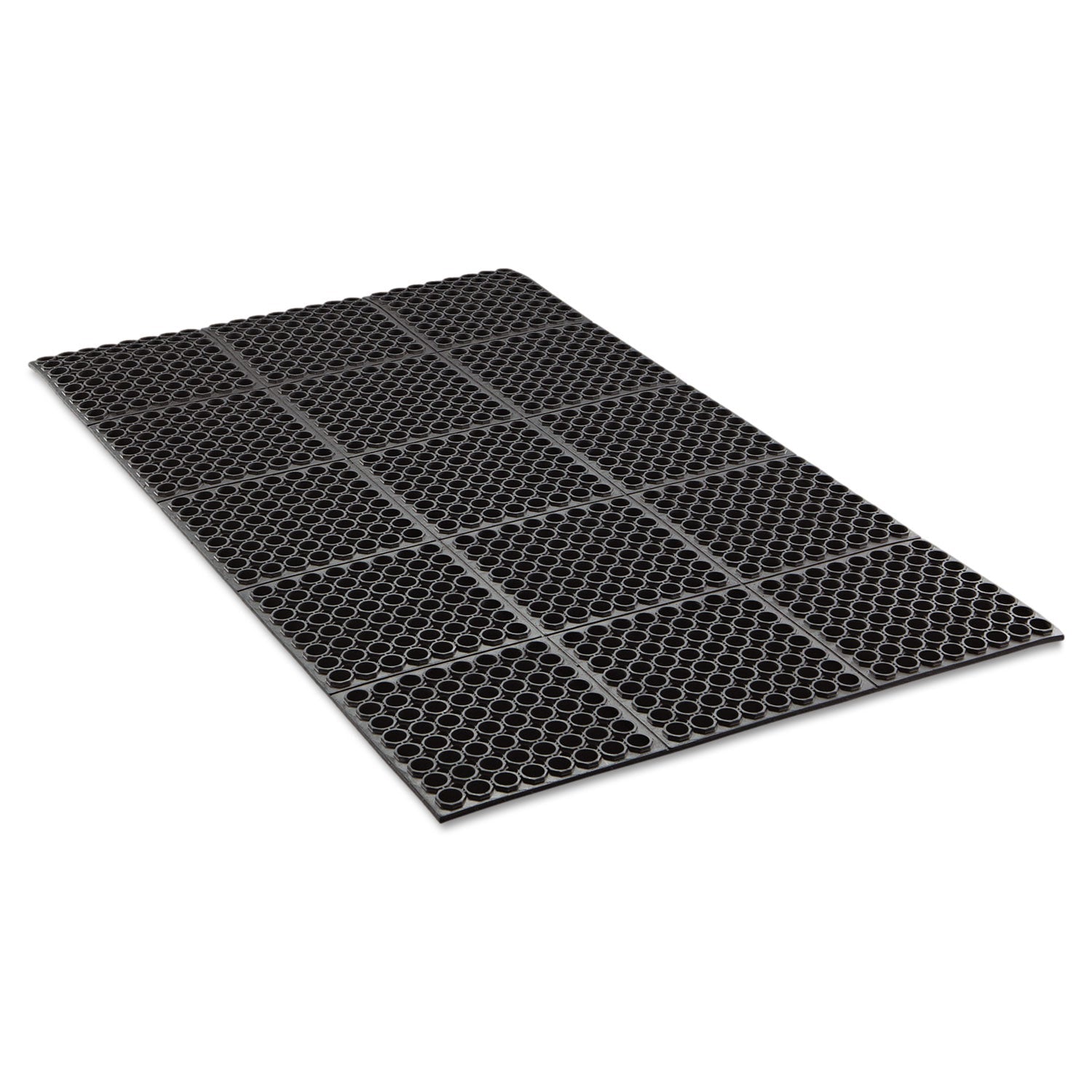 Crown Safewalk Heavy-Duty Anti-Fatigue Drainage Mat, General Purpose, 36 x 60, Black