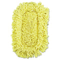 Rubbermaid Trapper Looped-End Dust Mop Head, 12 x 5, Yellow, 12/Carton