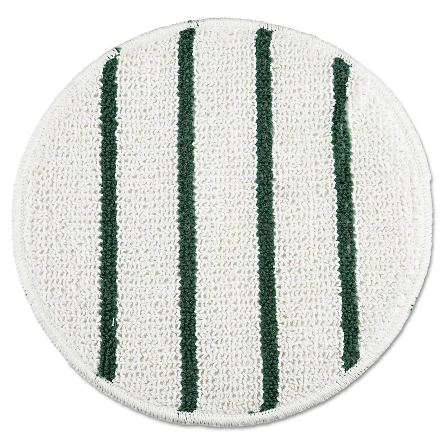 Rubbermaid Low Profile Scrub-Strip Carpet Bonnet, 21" Diameter, White/Green