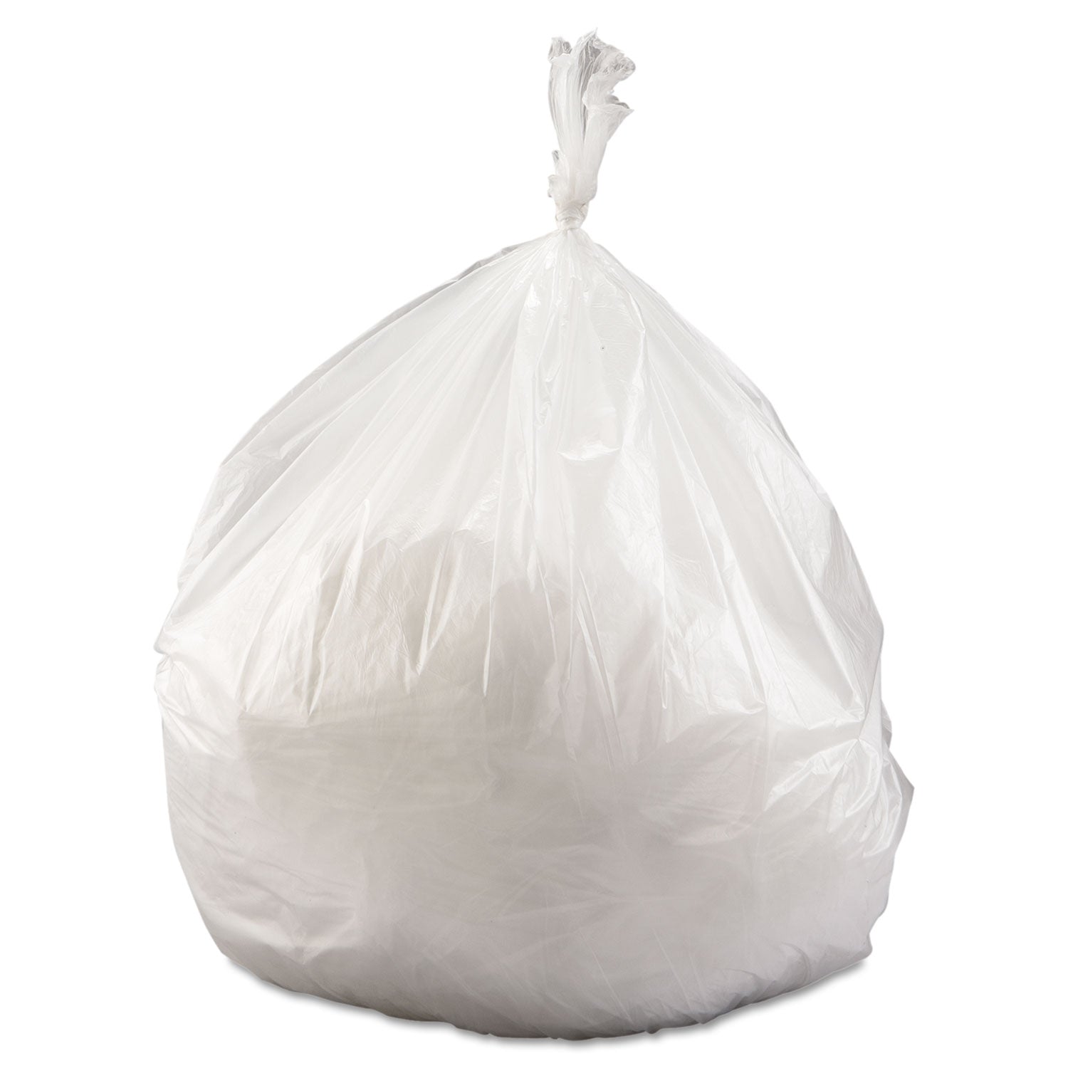 Inteplast Group High-Density Interleaved Commercial Can Liners, 45 gal, 12 microns, 40" x 48", Clear, 250/Carton
