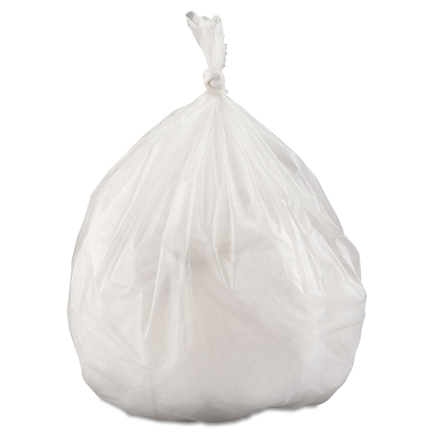 Inteplast Group High-Density Interleaved Commercial Can Liners, 33 gal, 17 microns, 33" x 40", Clear, 250/Carton