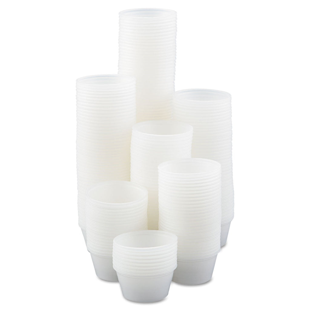 Dart Polystyrene Portion Cups, 2 oz, Translucent, 250/Bag, 10 Bags/Carton
