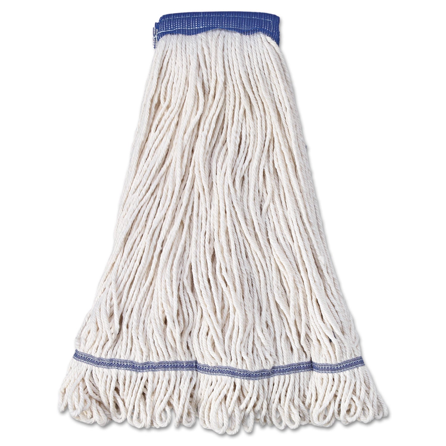 Boardwalk Super Loop Wet Mop Head, Cotton/Synthetic Fiber, 5" Headband, X-Large Size, White, 12/Carton