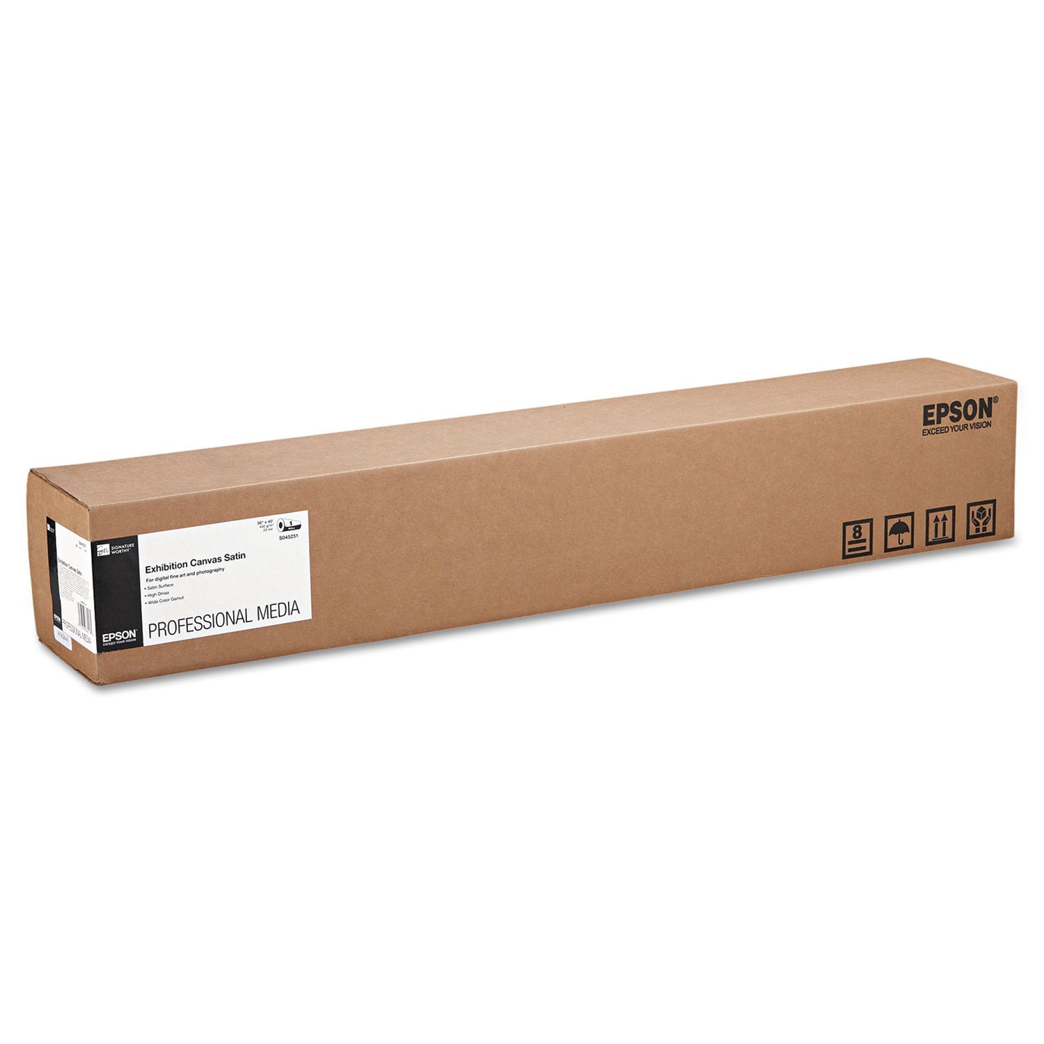 Epson Exhibition Canvas, 23 mil, 36" x 40 ft, Satin White