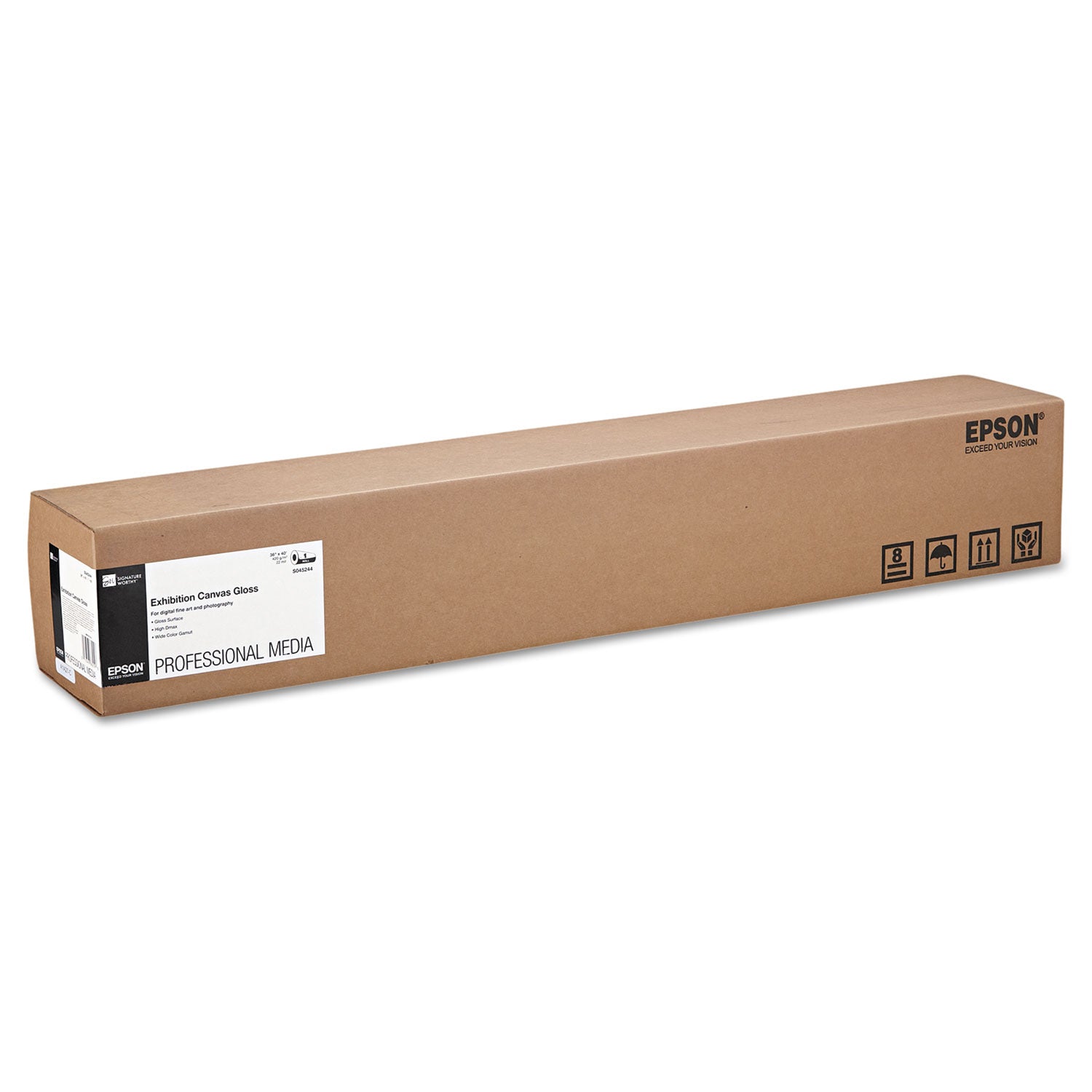 Epson Exhibition Canvas, 22 mil, 36" x 40 ft, Glossy White