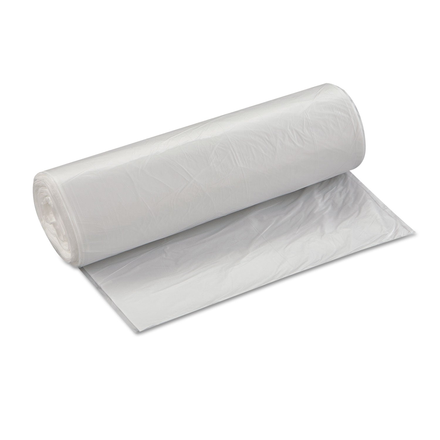 Inteplast Group High-Density Commercial Can Liners Value Pack, 60 gal, 12 microns, 38" x 58", Clear, 200/Carton