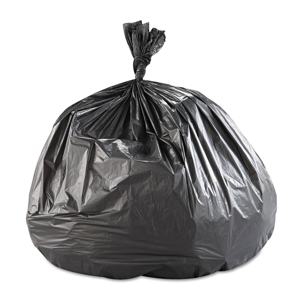 Inteplast Group High-Density Interleaved Commercial Can Liners, 60 gal, 16 microns, 43" x 48", Black, 200/Carton