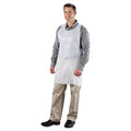 AmerCareRoyal Poly Apron, 24 x 42, One Size Fits All, White, 100/Pack, 10 Packs/Carton