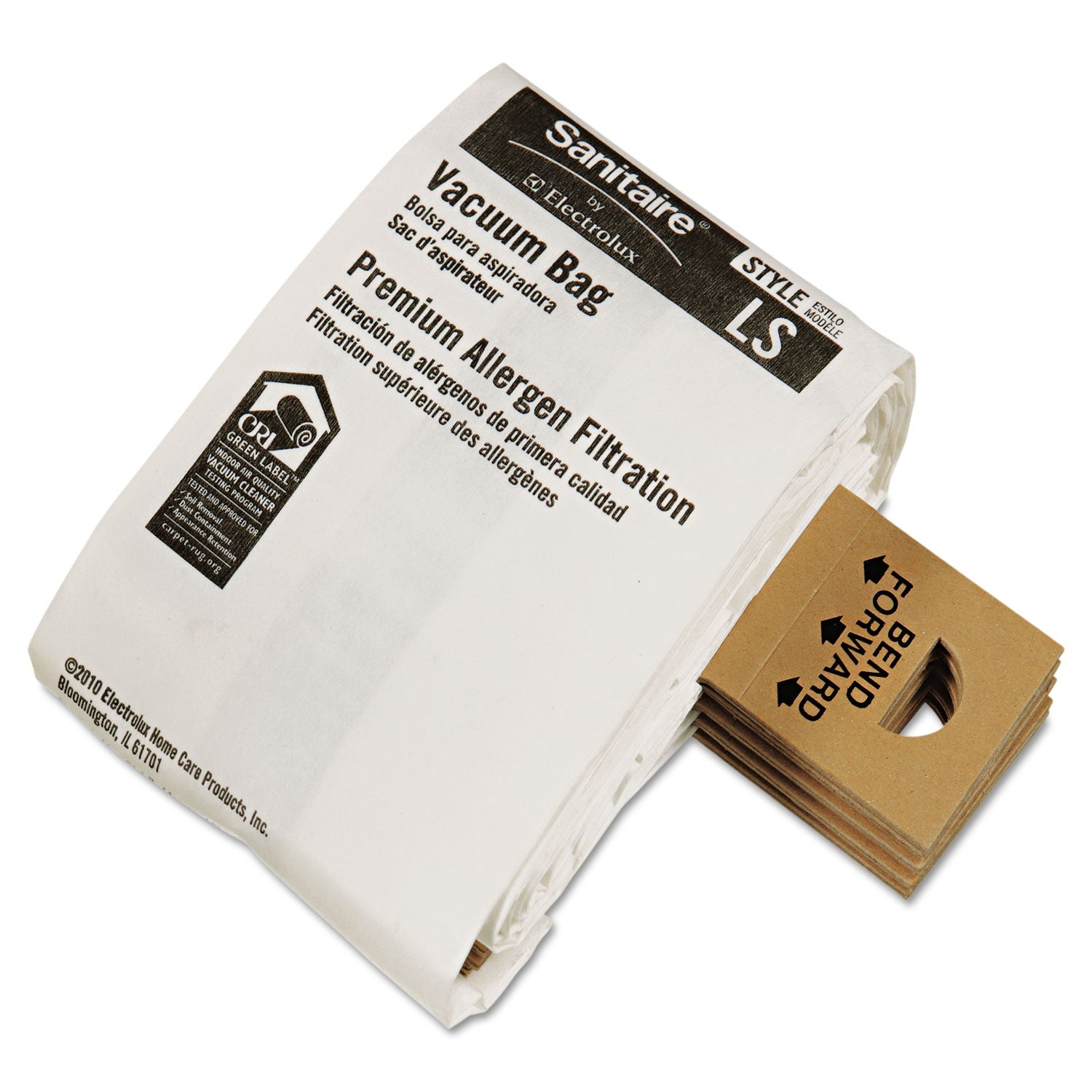 Sanitaire Commercial Upright Vacuum Cleaner Replacement Bags, Style LS, 5/Pack, 10 PK/CT